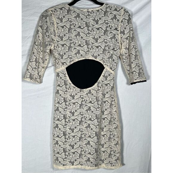 Lovers + Friends Revolve Women’s Sway Lace Bodycon Dress Cream Size‎ Small - Picture 7 of 7